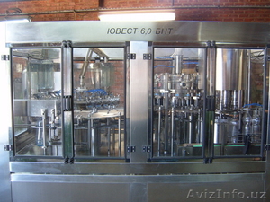 Линия розлива воды,  кваса,  газированных напитков,  пива,  масла,  айрана,  тана