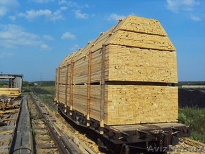 Пиломатриал(доска,  брус) в вагонном объёме из России